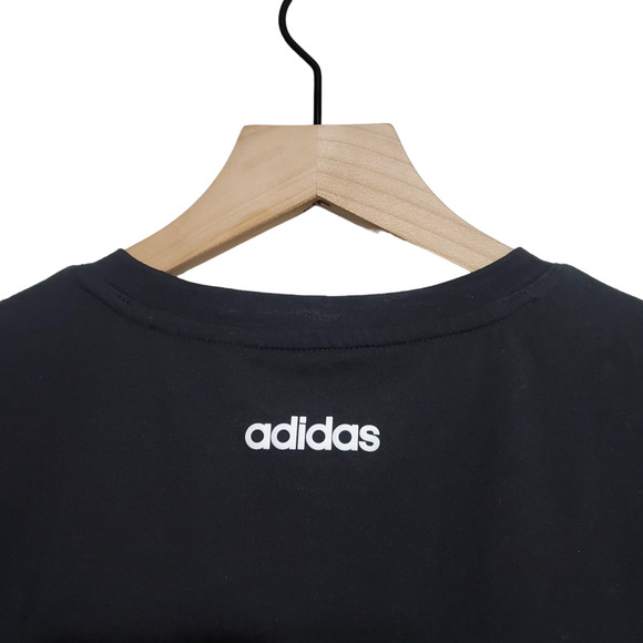 Adidas Lin Sol Black White Workout Athleisure Activewear Tank Size Medium - Picture 5 of 7